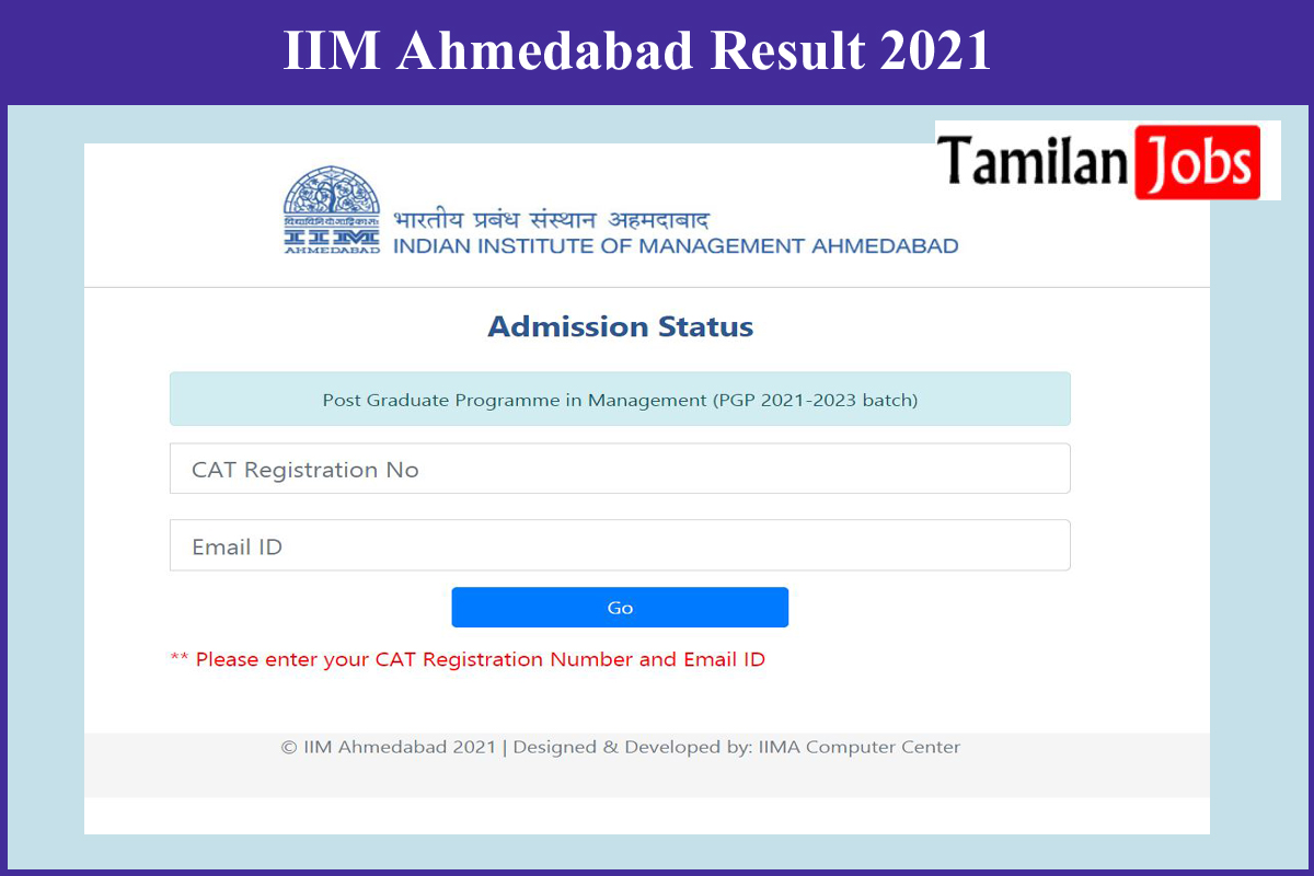 IIM Ahmedabad Result 2021