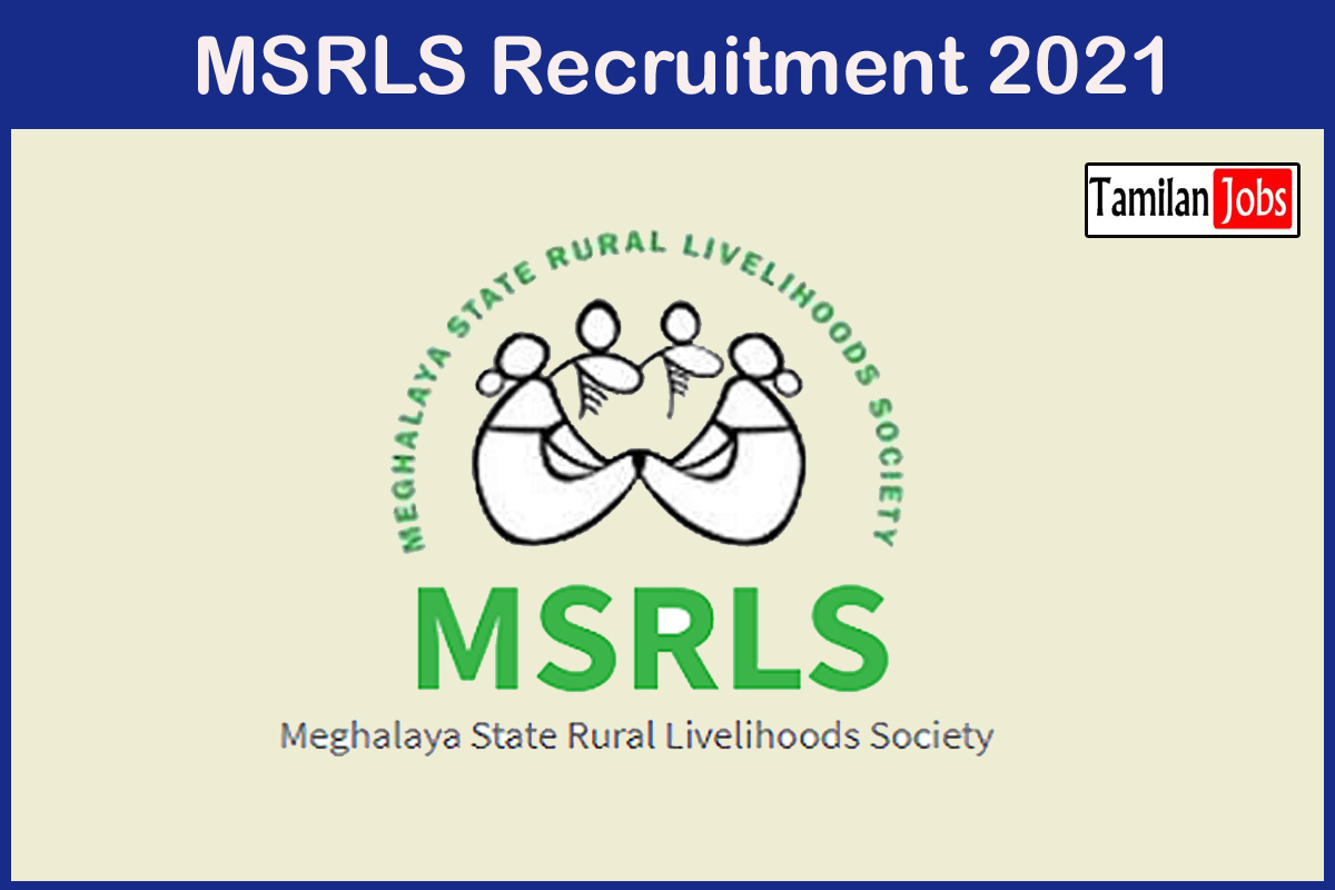 MSRLS Recruitment 2021
