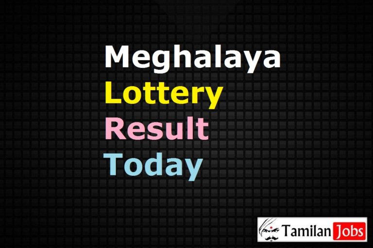 Meghalaya State Lottery Result Today