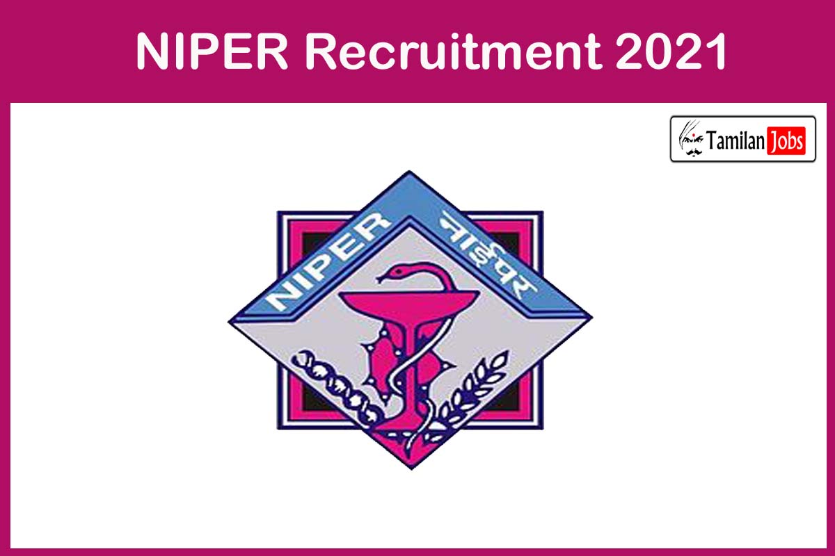 Niper Recruitment 2021