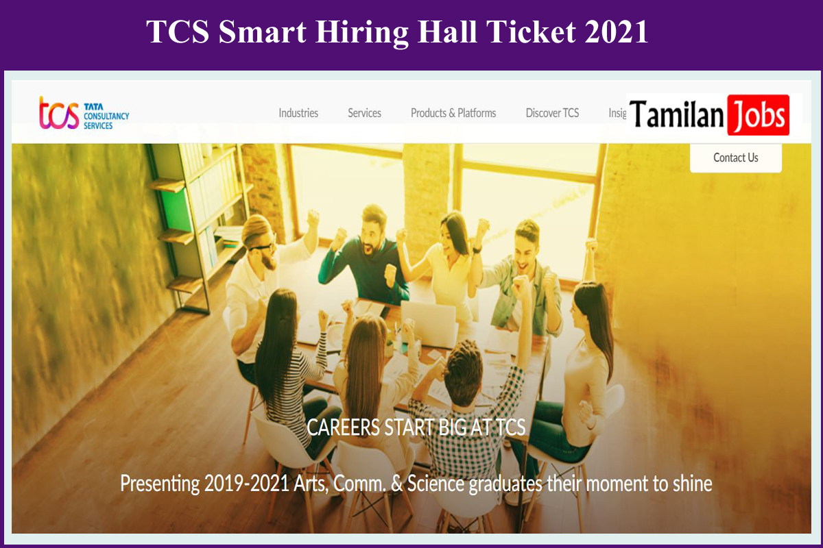 TCS Smart Hiring Hall Ticket 2021