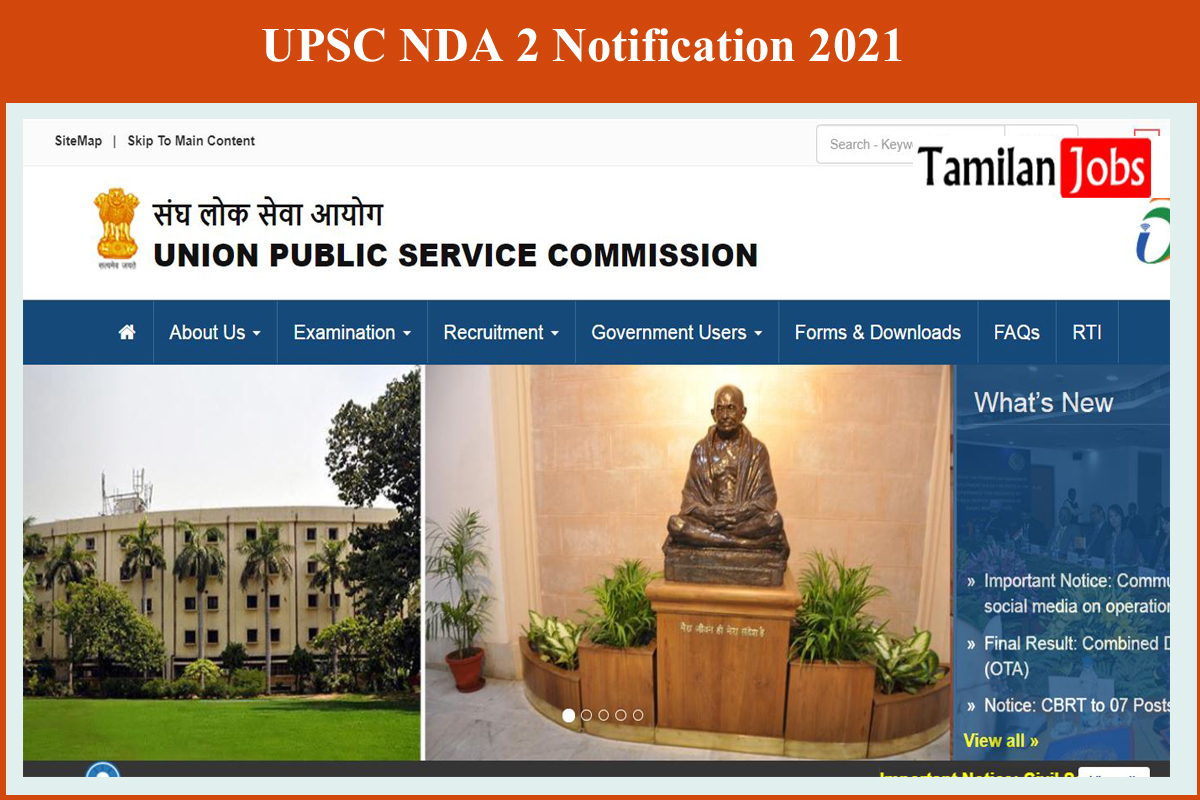 UPSC NDA 2 Notification 2021