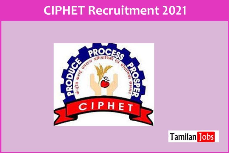 CIPHET Recruitment 2021