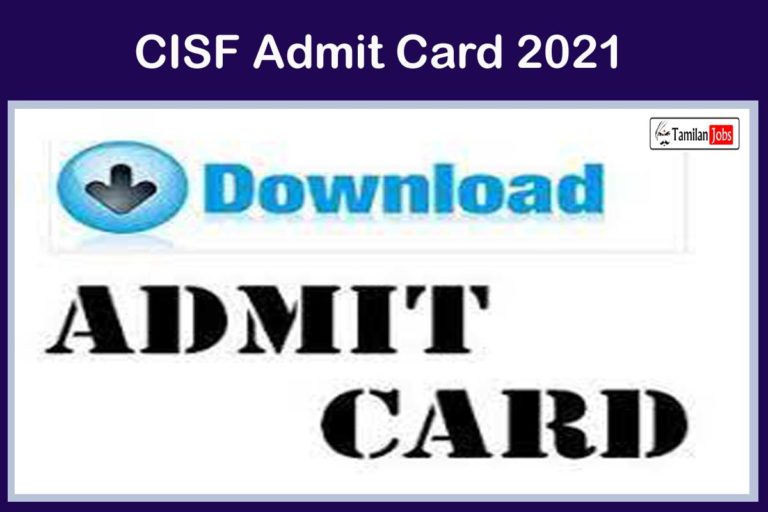 CISF Admit Card 2021