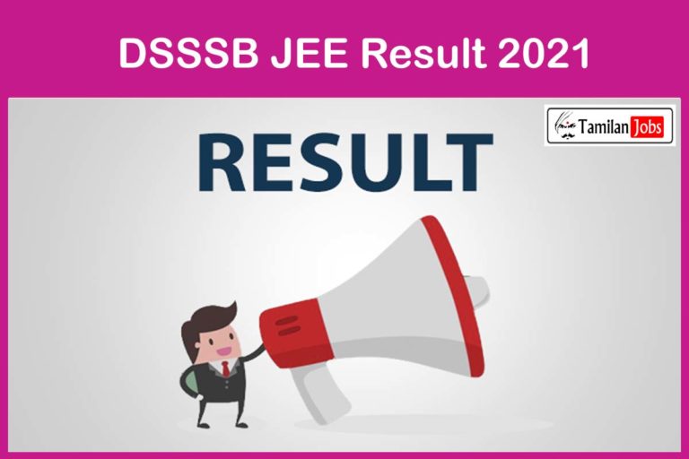 DSSSB JEE Result 2021