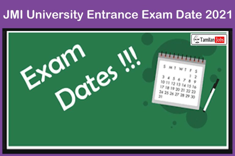 JMI University Entrance Exam Date 2021