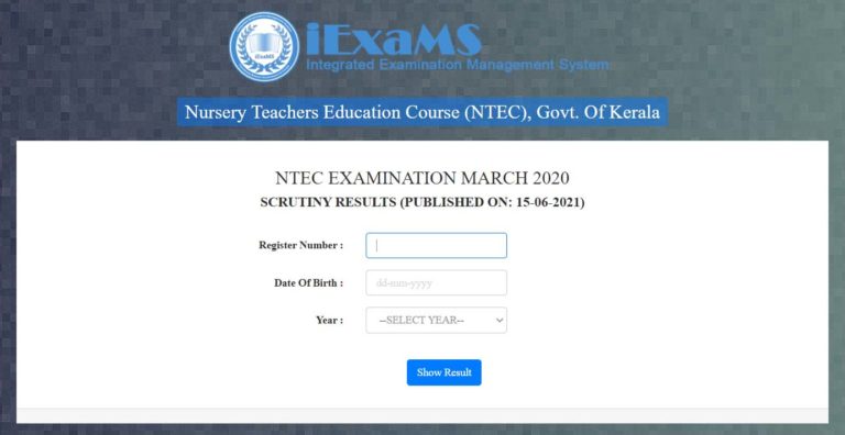 Kerala NTEC Revaluation Result 2021-2021