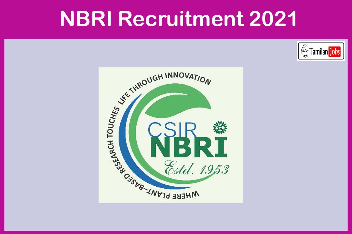 NBRI Recruitment 2021