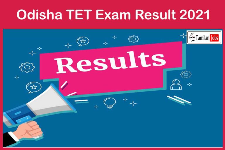 Odisha TET Exam Result 2021