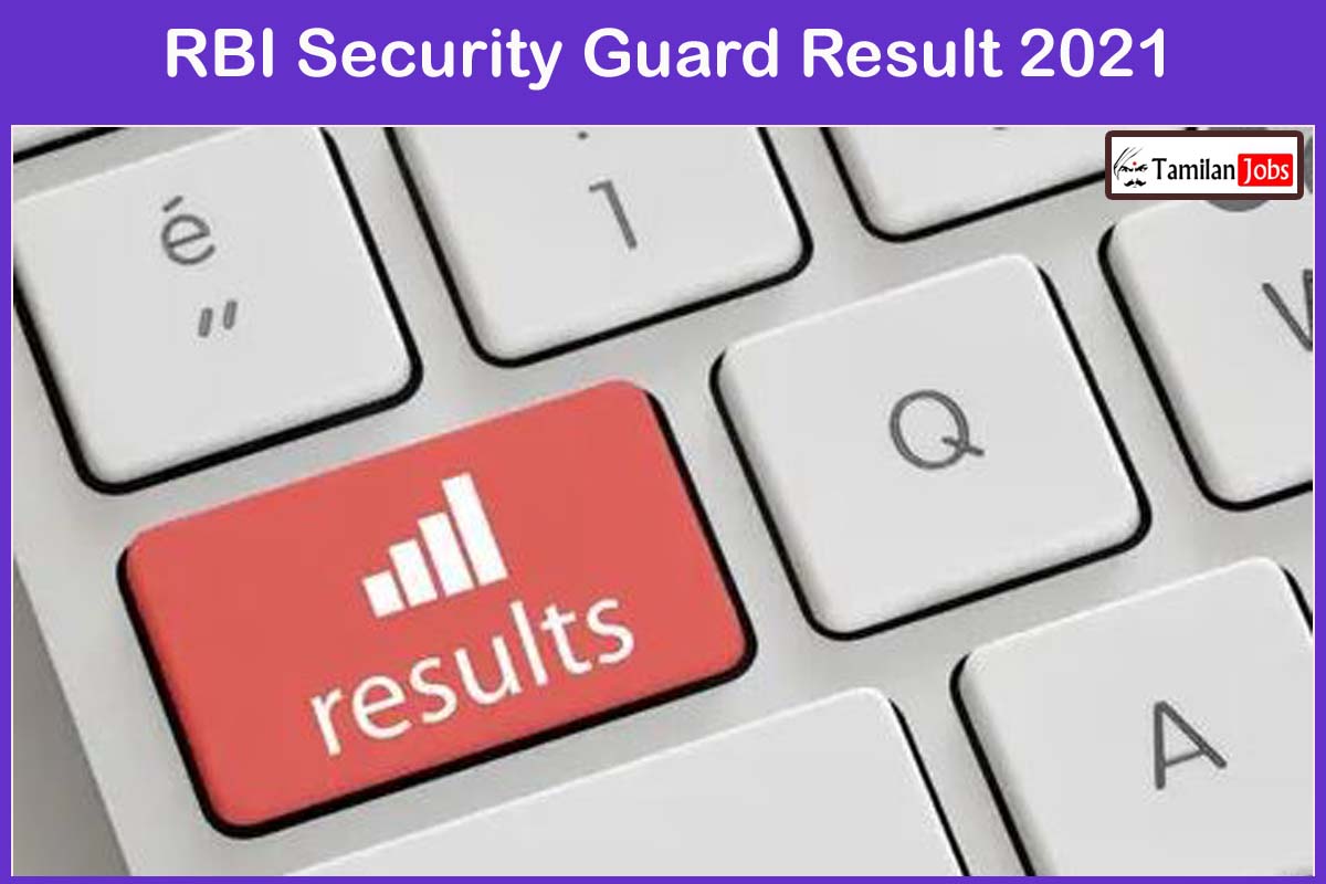 RBI Security Guard Result 2021