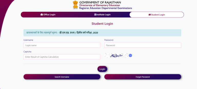 Rajasthan BSTC 1st Year Result 2021