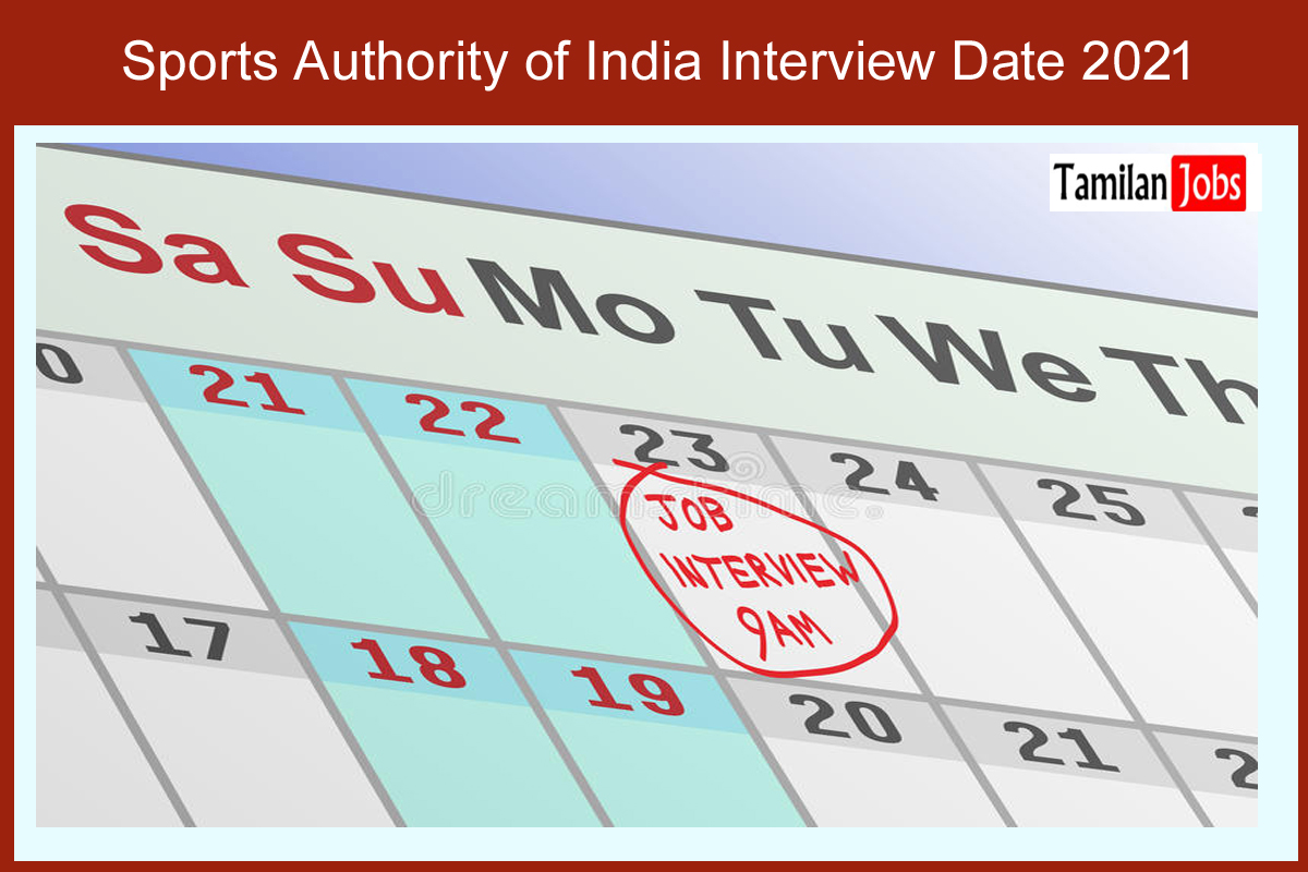 Sports Authority of India Interview Date 2021