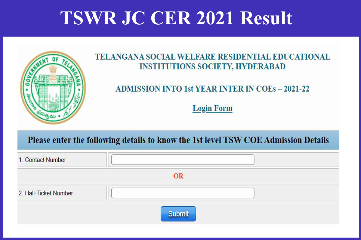  TSWR JC CER 2021 Result