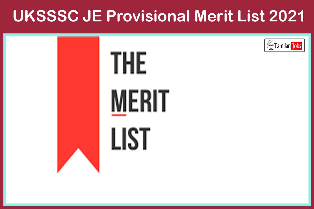 UKSSSC JE Provisional Merit List 2021