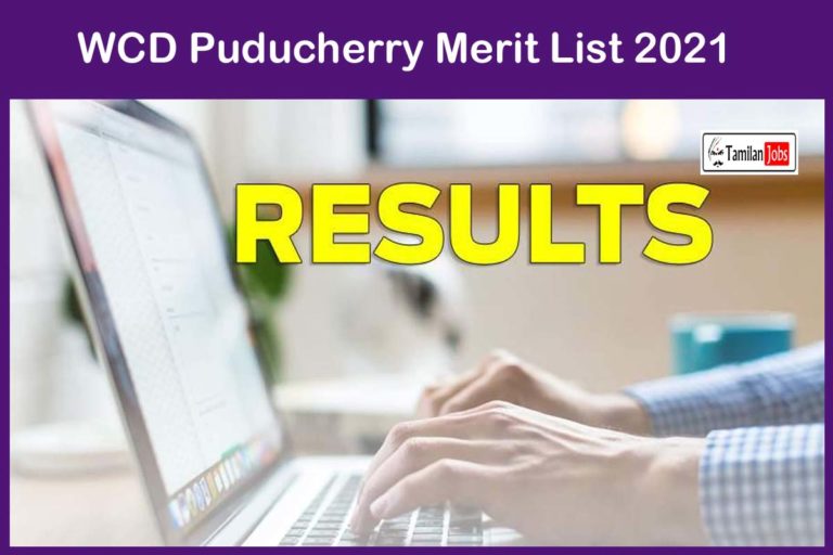 WCD Puducherry Merit List 2021