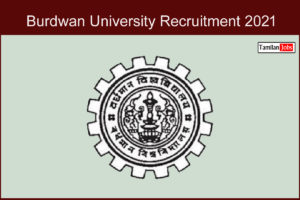 Burdwan University Recruitment 2021
