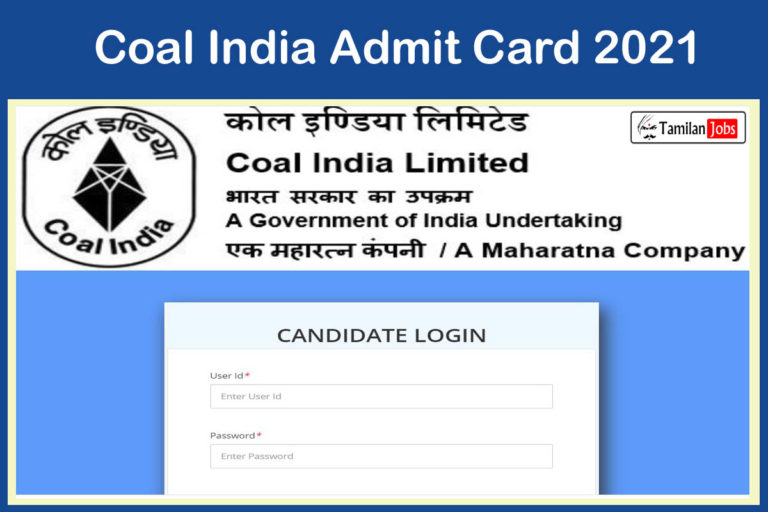 Coal India Admit Card 2021