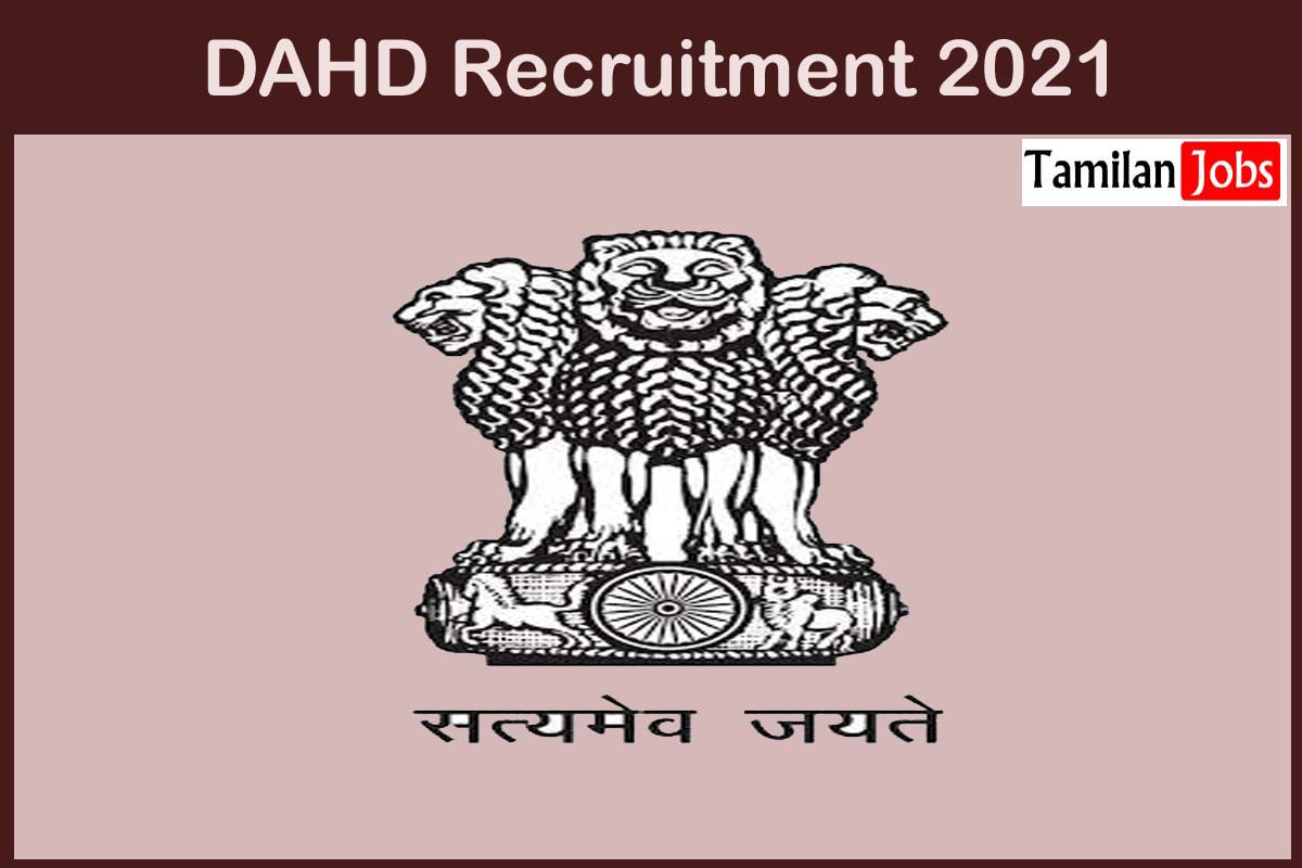 DAHD Recruitment 2021