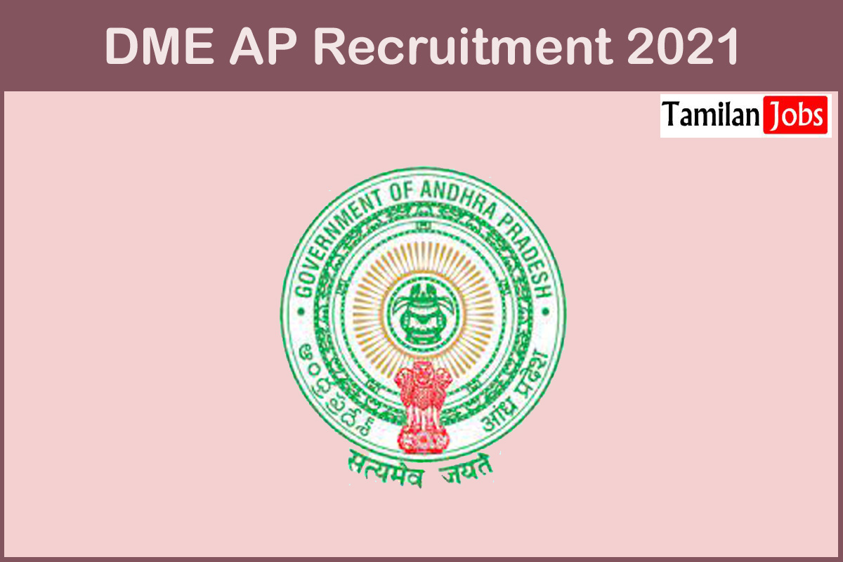 Dme Ap Recruitment 2021