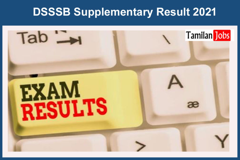 DSSSB Supplementary Result 2021