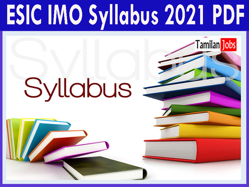 ESIC IMO Syllabus 2021 PDF