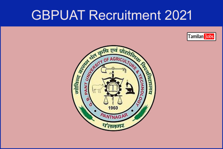 GBPUAT Recruitment 2021
