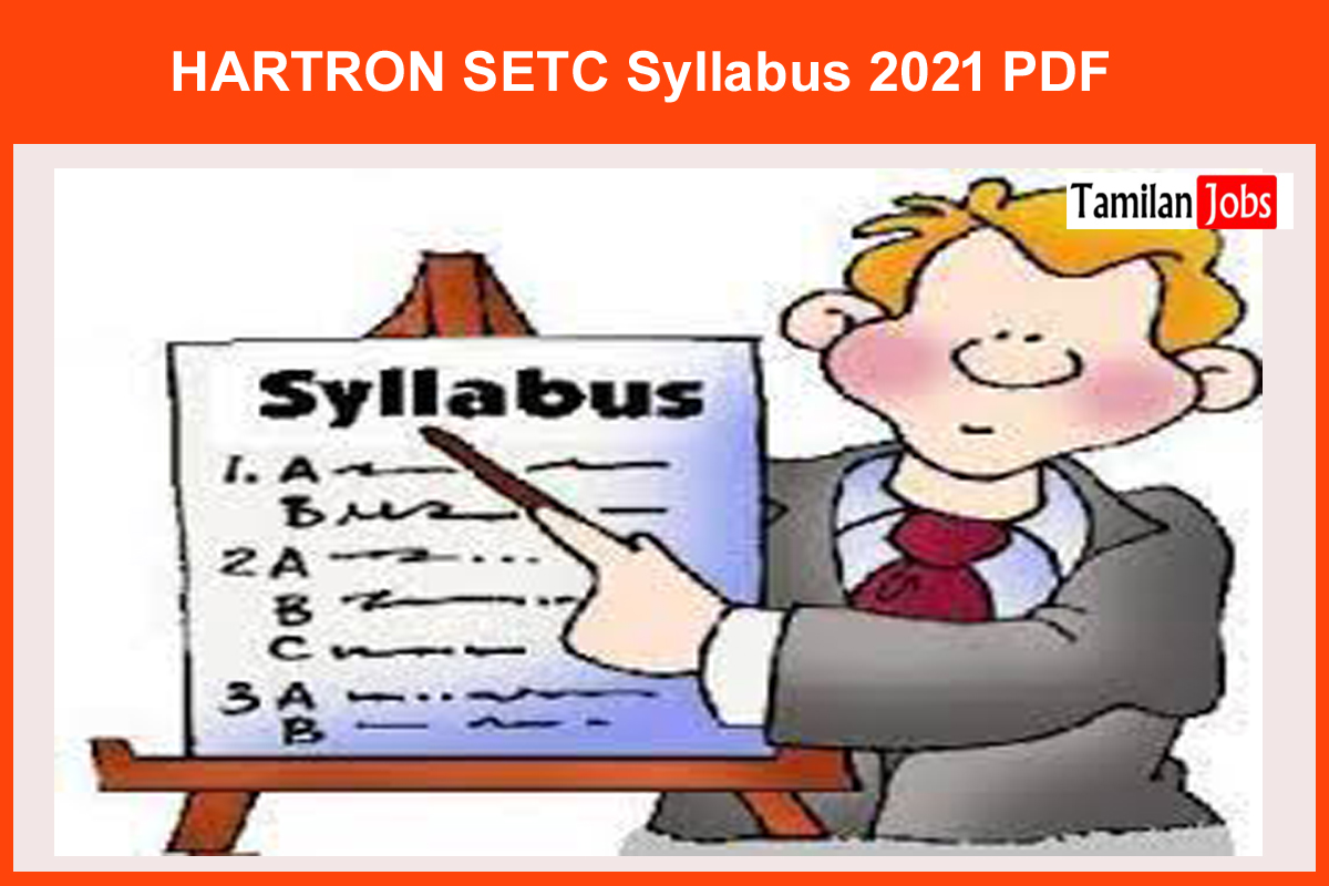 HARTRON SETC Syllabus 2021 PDF