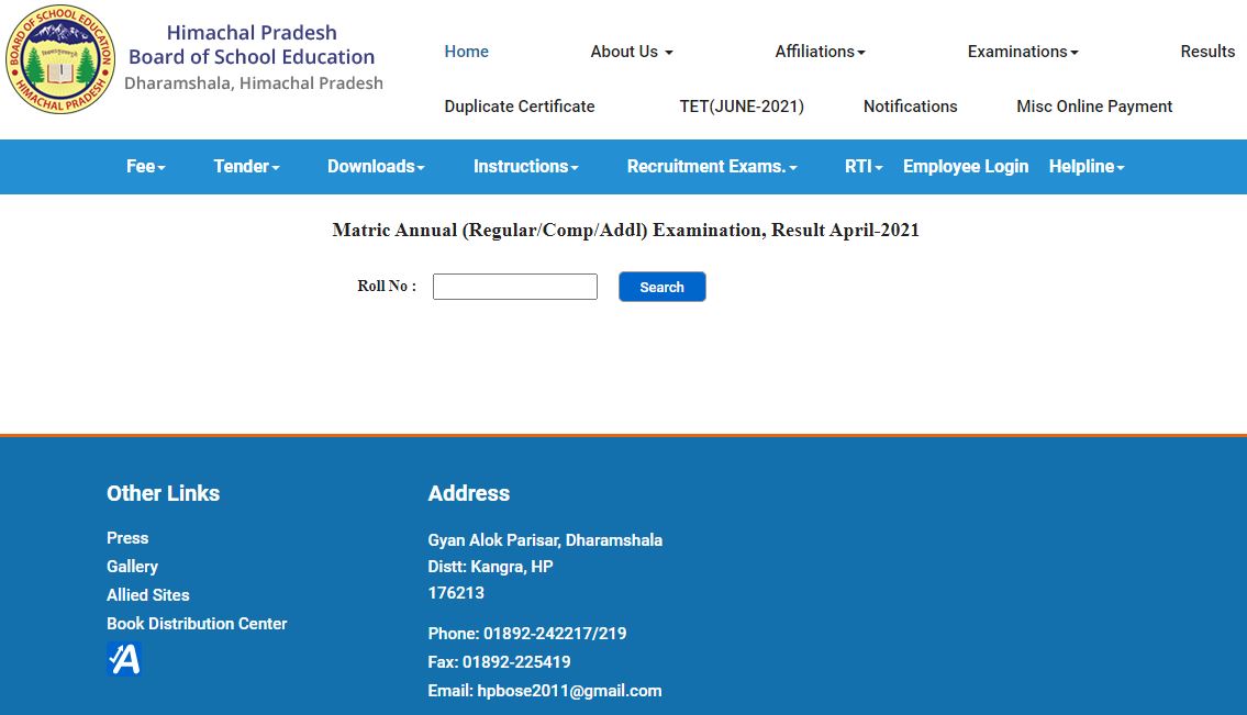 Hp Board 10Th Result 2021