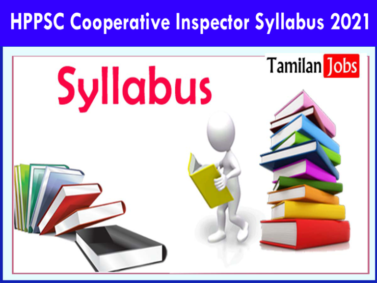 HPPSC Cooperative Inspector Syllabus 2021