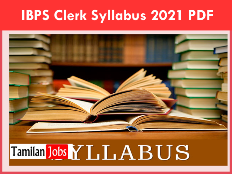 IBPS Clerk Syllabus 2021 PDF