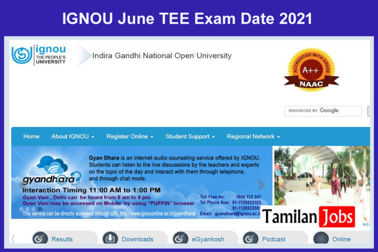 IGNOU June TEE Exam Date 2021