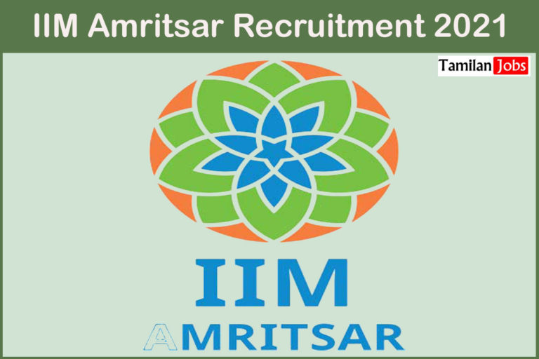 IIM Amritsar Recruitment 2021