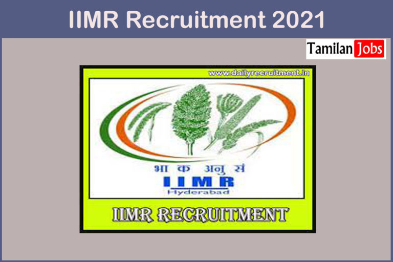 IIMR Recruitment 2021