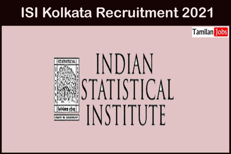 ISI Kolkata Recruitment 2021