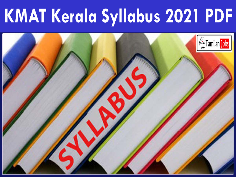 KMAT Kerala Syllabus 2021 PDF