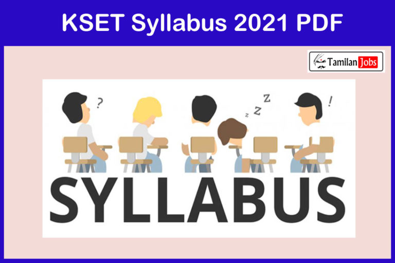 KSET Syllabus 2021 PDF