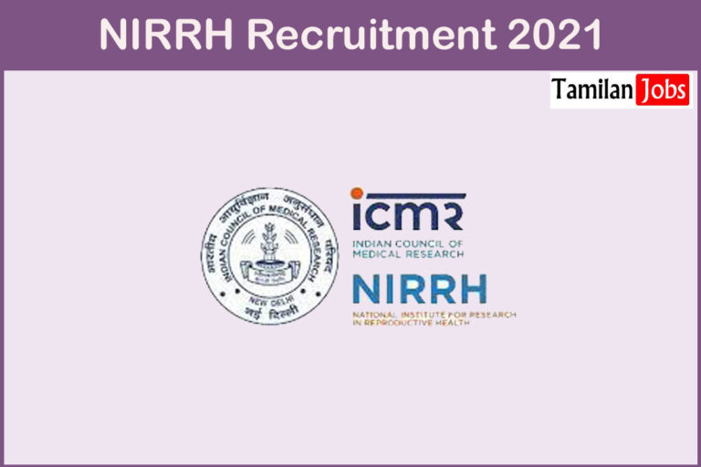 NIRRH Recruitment 2021