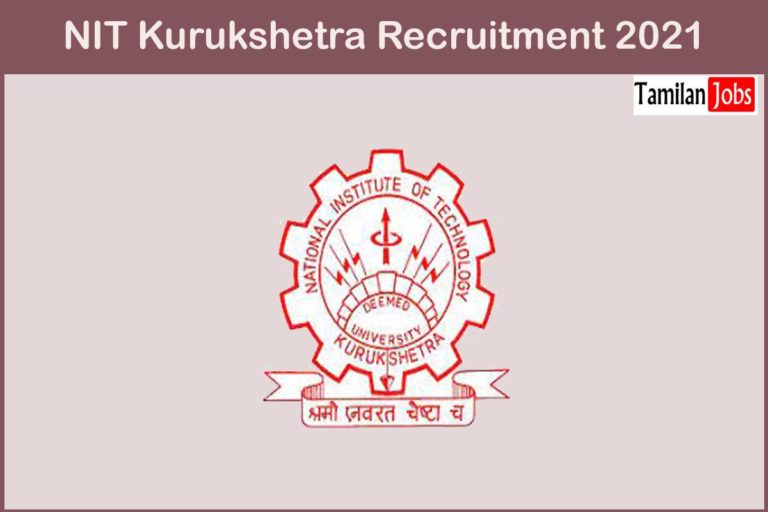 NIT Kurukshetra Recruitment 2021