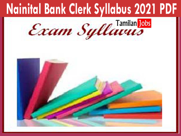 Nainital Bank Clerk Syllabus 2021 PDF