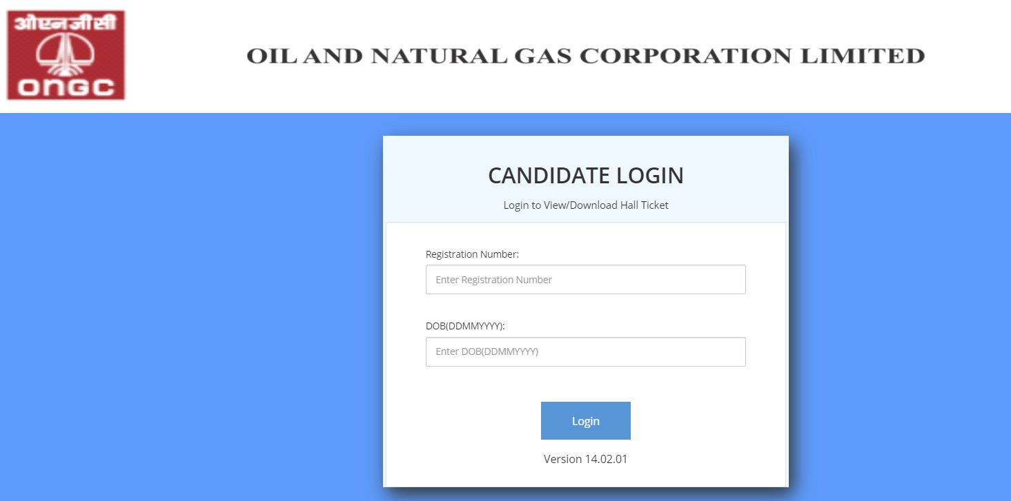 ONGC Exam Admit Card 2021