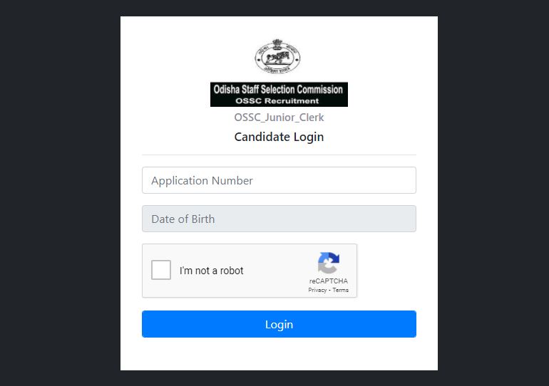 OSSC Junior Clerk Admit Card 2021