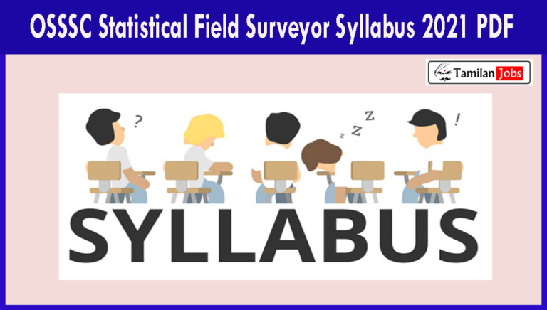 OSSSC Statistical Field Surveyor Syllabus 2021 PDF