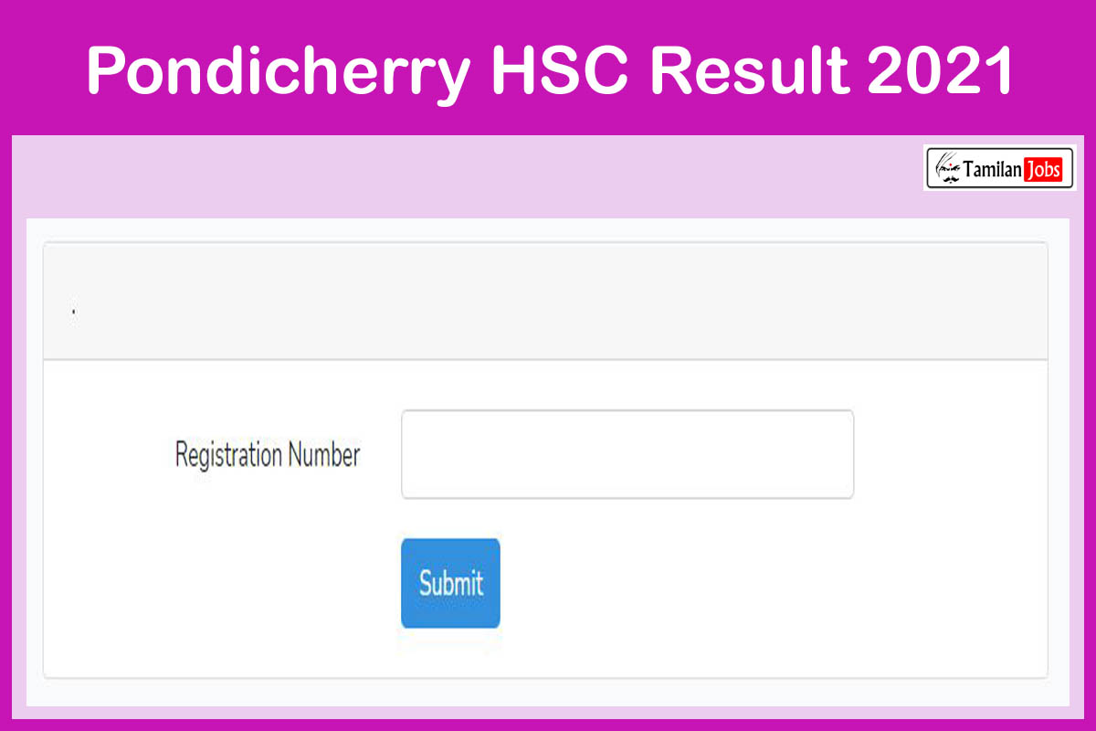 Pondicherry HSC Result 2021