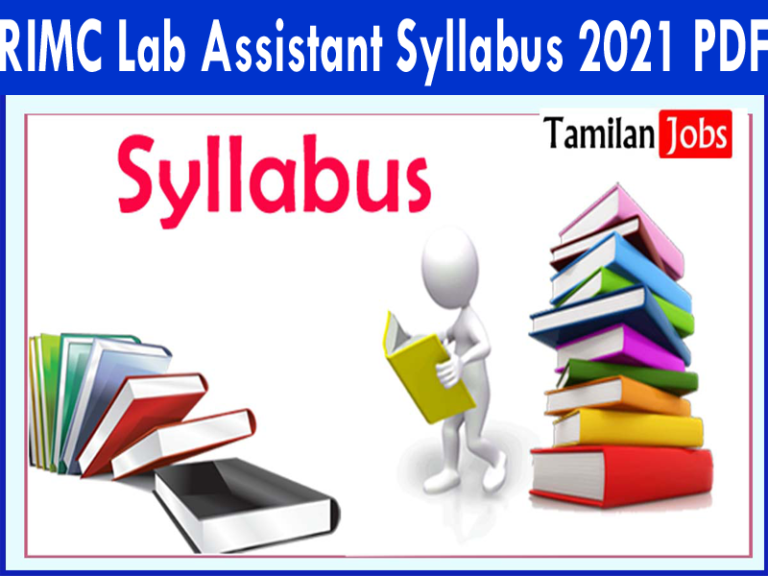 RIMC Lab Assistant Syllabus 2021 PDF