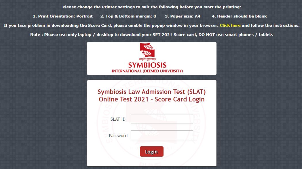 SLAT Result 2021