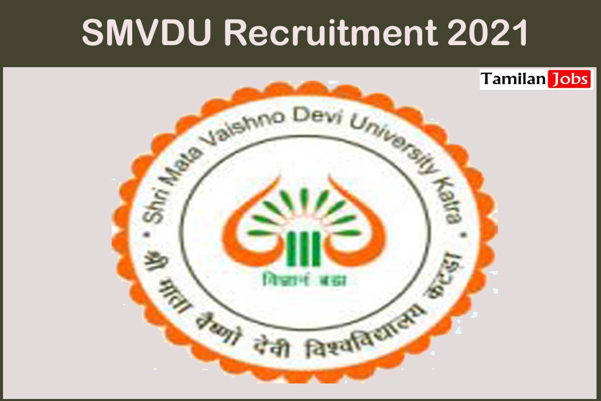 SMVDU Recruitment 2021