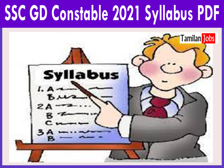 SSC GD Constable 2021 Syllabus PDF