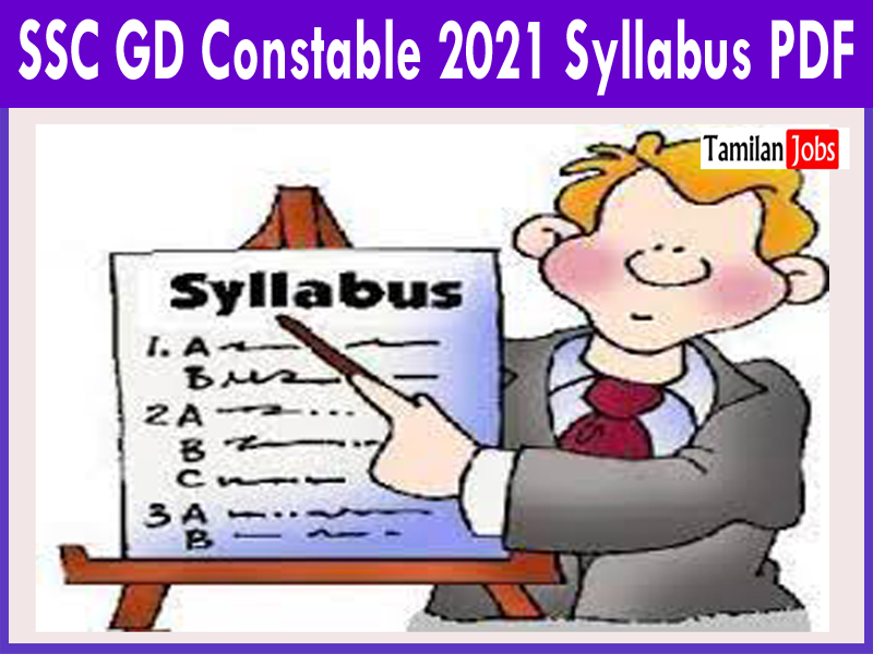 Ssc Gd Constable 2021 Syllabus Pdf