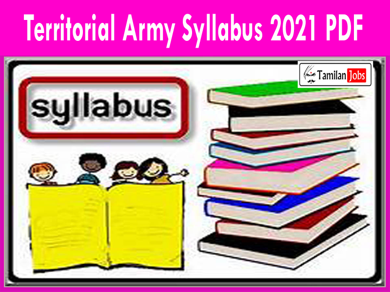 Territorial Army Syllabus 2021 PDF