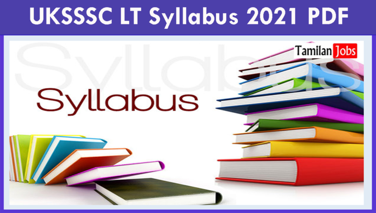 UKSSSC LT Syllabus 2021 PDF